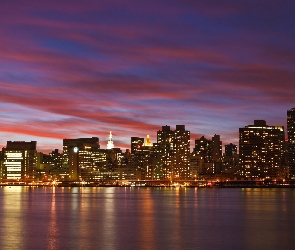 Oświetlony, Noc, Manhattan