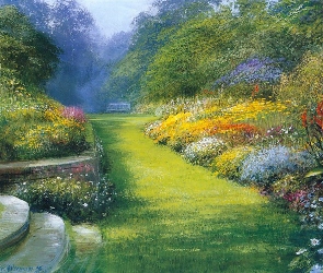 Ogród, Obraz, Park