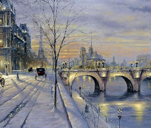 Zimą, Obraz, Paryż