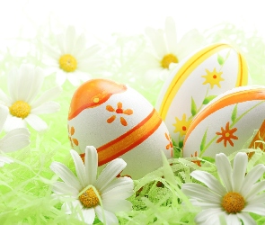 Wielkanoc, Kwiatki, Jajka