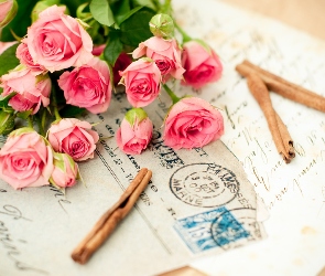Róże, Listy, Bukiet