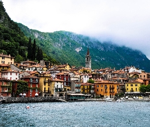 Włochy, Varenna, Panorama, Miasta