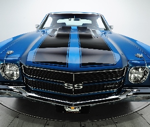 Czarny, Chevrolet Chevelle SS, Niebiesko