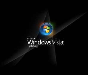 Logo, Czerń, Windows, Vista