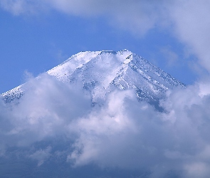 Śnieg, Wysokość, Chmury, Góra