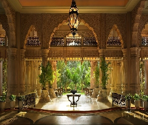 Pałac, Hol, Bangalore, Indie, Kempinski