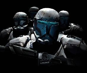 roboty, broń, Star Wars, ciemno