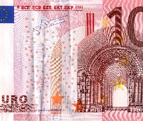 Banknot, Euro, Dziesięć