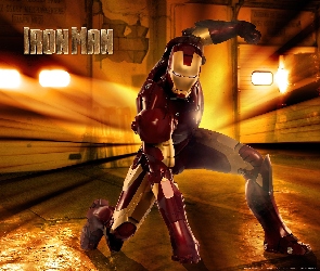robot, światła, Iron Man