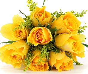 Róże, Wiązanka, Żółte