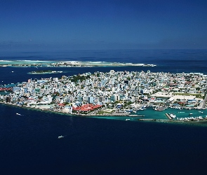 Malediwy, Ocean, Male, Wyspa, Stolica
