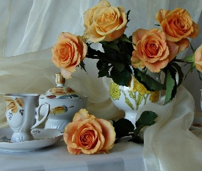 Bukiet, Porcelana, Róż