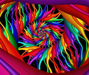 Spirala, Grafika, Tęczowa