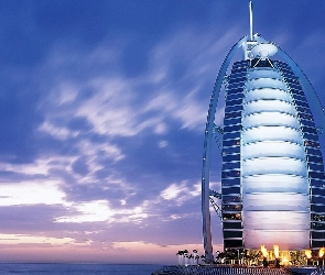 Zjednoczone Emiraty Arabskie, Chmury, Hotel, Burj Al Arab, Dubaj