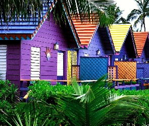 Kolorowe, Domki, Malediwy