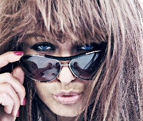 Przeciwsłoneczne, Okulary, Kobieta, Portret