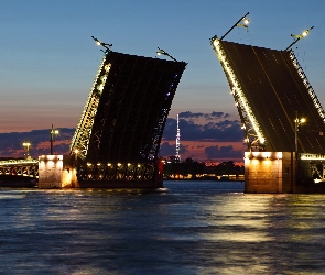 Otwarty, Sankt Petersburg, Rzeka, Rosja, Most