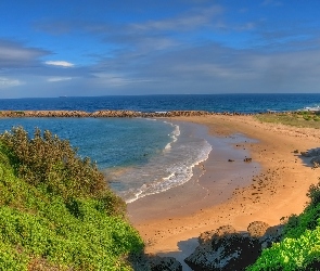 Plaża, Wybrzeże, Morze