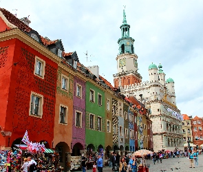 Kolorowe, Polska, Ratusz, Poznań, Kamieniczki