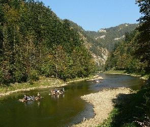 Drzewa, Góry, Dunajec, Spływ