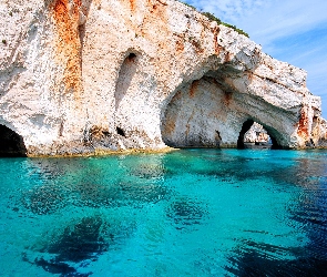 Zakynthos, Morze, Błękitne Jaskinie, Skinari, Grecja
