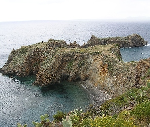 Morze, Włochy, Panarea, Skały