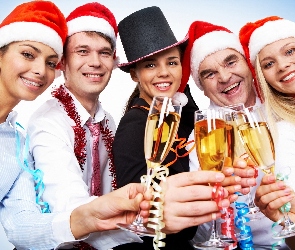 Szampan, Nowy Rok, Mężczyźni, Kobiety