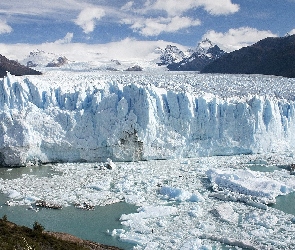 Park Narodowy Los Glaciares, Drzewa, Lodowiec, Argentyna, Perito Moreno, Góry