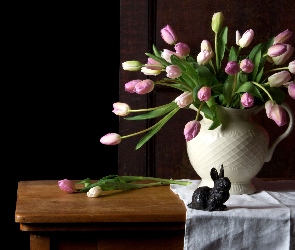 Wazon, Tulipany, Stół