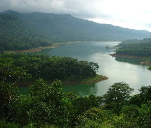Sri Lanka, Drzewa, Jezioro, Góry