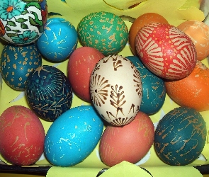 malowane, jajka, Wielkanoc