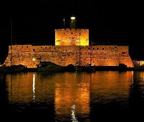 Saint Nicolas, Noc, Woda, Rodos, Fort