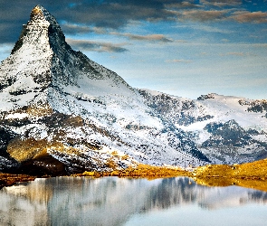 Jezioro, Chmury, Góry