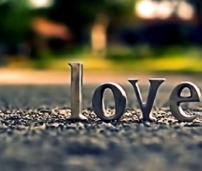 Napis, Love, Miłość