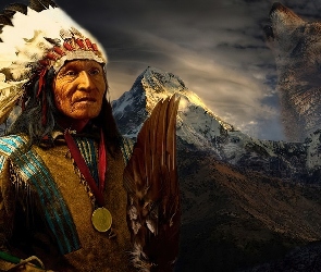 Góry, Wilk, Indianin