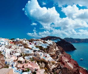 Panorama, Grecja, Santorini