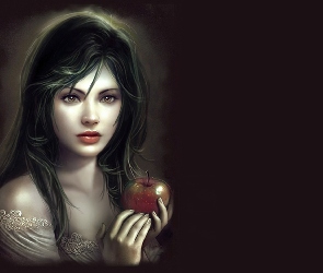Kobieta, Fantasy, Jabłko