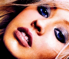 oczy, Christina Aguilera, niebieskie