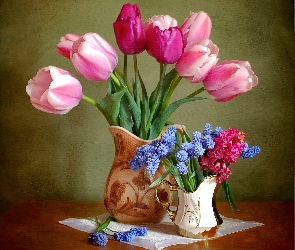 Kwiaty, Tulipany, Wazon