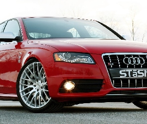 Samochód, Audi A4 B8, Czerwony, Sportowy
