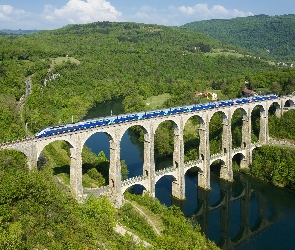 Pociąg, Rzeka, Most