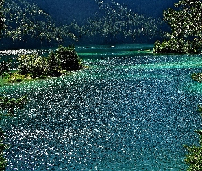 Bawaria, Grainau, Jezioro, Lasy