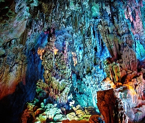 Jaskinia, Chiny, Kolory, Sople