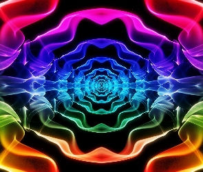 Grafika, Abstrakcja, Kolorowy, Dym