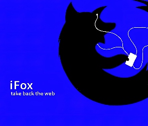 Słuchawki, Lisek, Firefox, Czarny