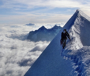 Góry, Alpiniści, Chmury