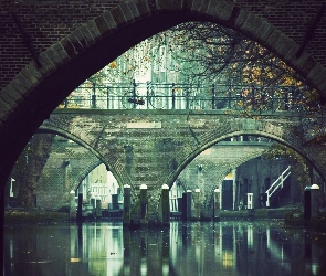 Kanały, Amsterdam, Most, Rzeka