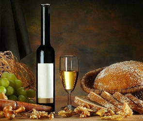 Chleb, Winogrona, Wino