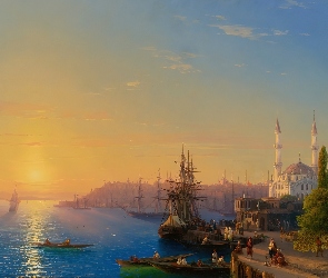 Port, Konstantynopol, Obraz, Iwan Ajwazowski