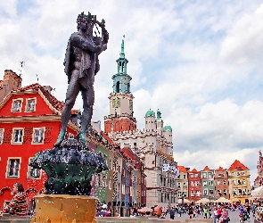 Ratusz, Polska, Poznań, Posąg Apollina, Fontanna